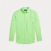 Polo Ralph Lauren Kids' Linen Shirt In Collection Lime