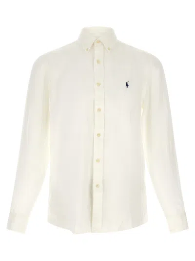 Polo Ralph Lauren Linen Shirt In Cream