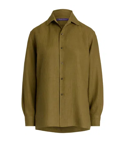 Polo Ralph Lauren Linen Shirt In Green