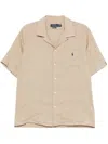 Polo Ralph Lauren Linen Shirt In Neutrals