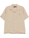 Polo Ralph Lauren Linen Shirt In Neutrals