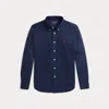 Polo Ralph Lauren Kids' Linen Shirt In Newport Navy