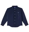 Polo Ralph Lauren Linen Shirt In Newport Navy