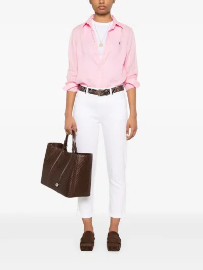 Polo Ralph Lauren Linen Shirt In Pink