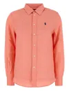Polo Ralph Lauren Salmon Linen Shirt In Pink