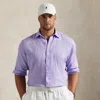 Polo Ralph Lauren Linen Shirt In Powder Purple