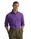 Polo Ralph Lauren Linen Shirt In Purple