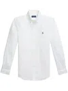 Polo Ralph Lauren Embroidered-logo Cotton Shirt In White