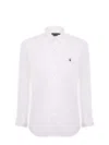 Polo Ralph Lauren Embroidered-logo Cotton Shirt In White