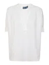Polo Ralph Lauren V-neck Linen Shirt In White