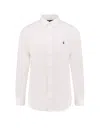 Polo Ralph Lauren Linen Shirt With Logo Embroidery In Neutral