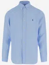 Polo Ralph Lauren Chemise Droite En Coton Stretch In Light Blue