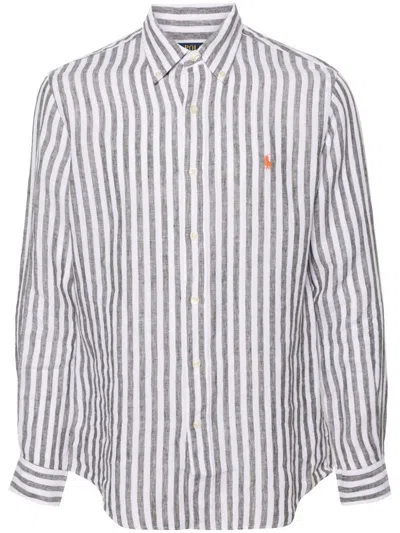 Polo Ralph Lauren Linen Shirt With Striped Pattern In Multi