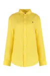 Polo Ralph Lauren Linen Shirt In Yellow
