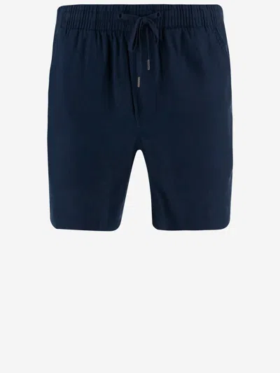 Polo Ralph Lauren Linen Short Pants In Blue