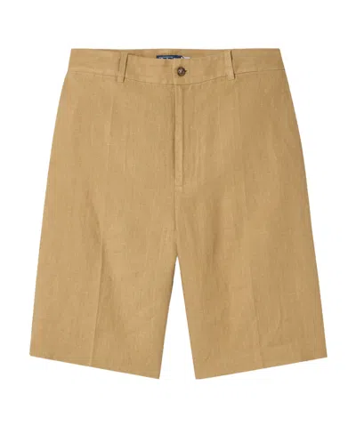 Polo Ralph Lauren Long Linen Shorts In Gold