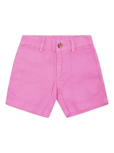 Polo Ralph Lauren Kids' Linen Shorts In Pink