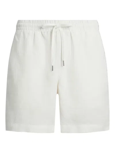 Polo Ralph Lauren Short En Velours Côtelé In White