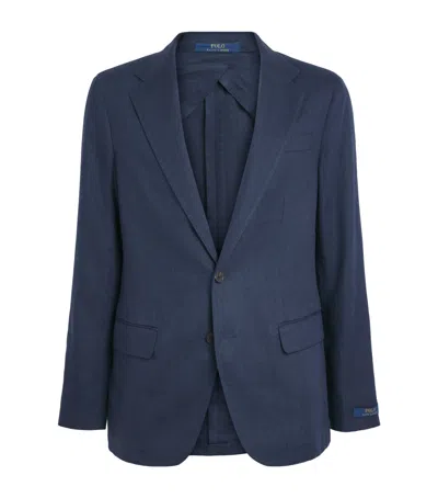 Polo Ralph Lauren Linen Soft Blazer In Blue