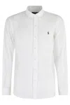Polo Ralph Lauren White Shirt With Button-down Colllar And Pony Embroidery On The Front