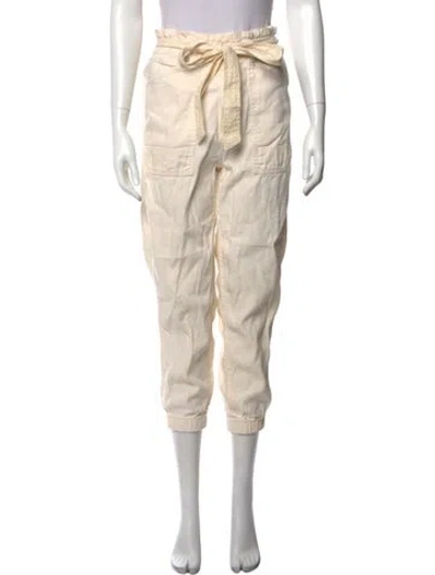 Pre-owned Polo Ralph Lauren Linen Straight Leg Pants In Grey