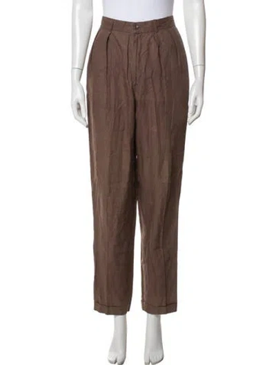 Pre-owned Polo Ralph Lauren Linen Straight Leg Pants In Neutral