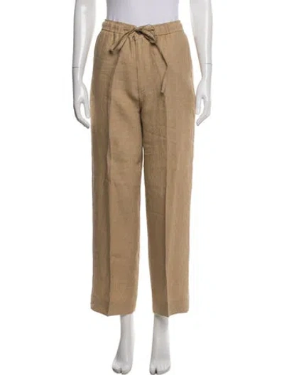 Pre-owned Polo Ralph Lauren Linen Straight Leg Pants In Neutrals