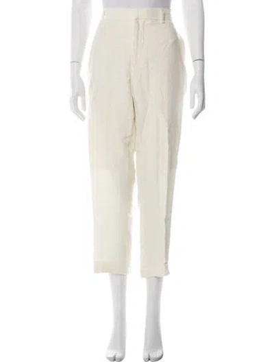 Pre-owned Polo Ralph Lauren Linen Straight Leg Pants In Neutrals