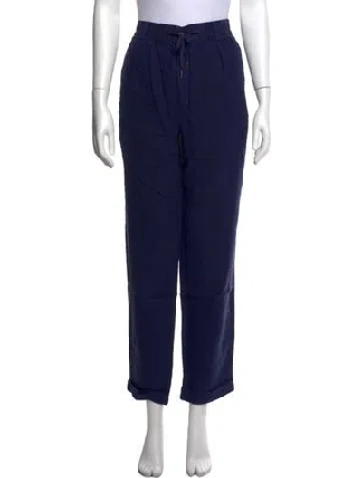Pre-owned Polo Ralph Lauren Linen Straight Leg Pants W/ Tags In Blue