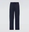 Polo Ralph Lauren Pleated Trousers With Drawstring Waist In Blue