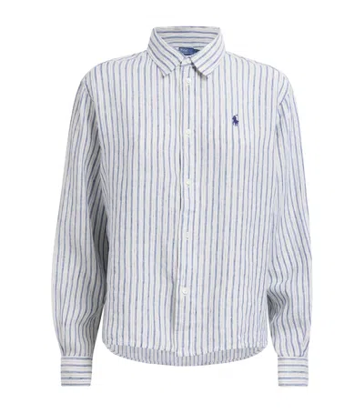 Polo Ralph Lauren Linen Stripe Shirt In White