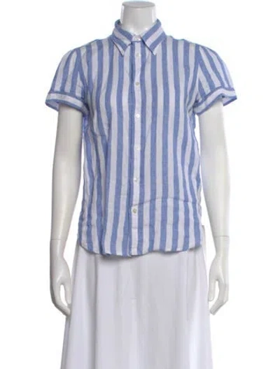 Pre-owned Polo Ralph Lauren Linen Striped Polo In Multi