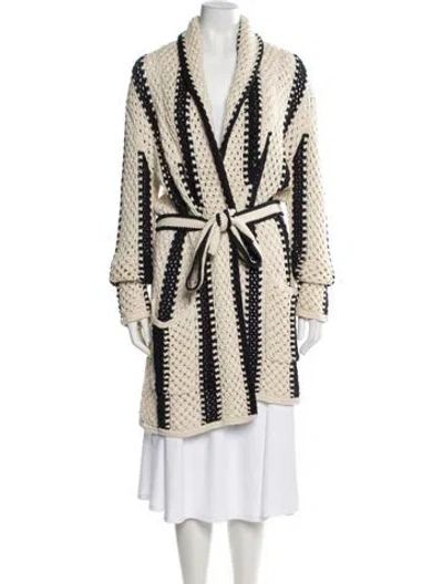 Pre-owned Polo Ralph Lauren Linen Striped Sweater In Neutral