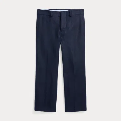 Polo Ralph Lauren Kids' Linen Suit Trouser In Dark Navy