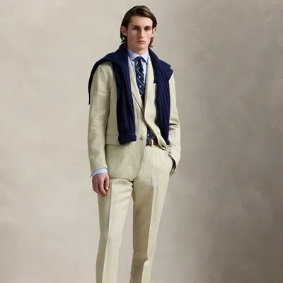 Polo Ralph Lauren Linen Suit Trouser In Spring Beige