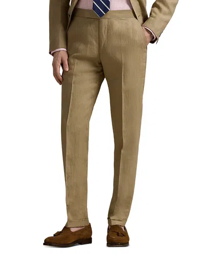 Polo Ralph Lauren Linen Suit Trousers In Classic Khaki