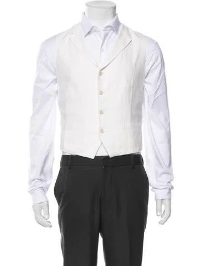 Pre-owned Polo Ralph Lauren Linen Suit Vest In Neutrals