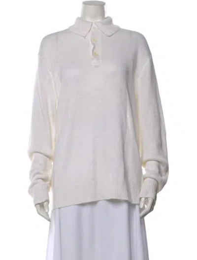 Pre-owned Polo Ralph Lauren Linen Sweater In White