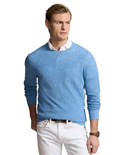 Polo Ralph Lauren Linen Textured Regular Fit Sweater In Blue