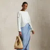 Polo Ralph Lauren Linen Tie-wrap Skirt In Channel Blue