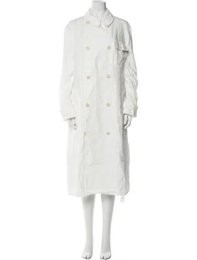 Pre-owned Polo Ralph Lauren Linen Trench Coat In Neutral