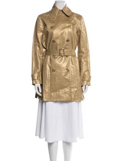 Pre-owned Polo Ralph Lauren Linen Trench Coat In Neutral
