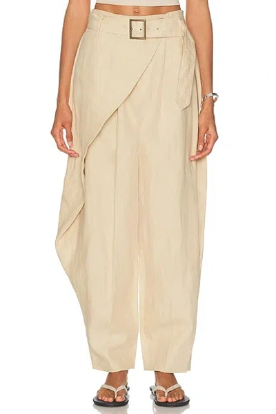 Polo Ralph Lauren Linen Trouser In Neutral