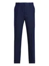 Polo Ralph Lauren Men's Flat-front Linen Trousers In Blue