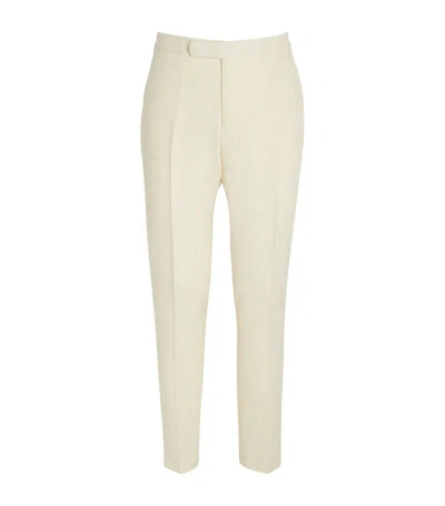 Polo Ralph Lauren Linen Trousers In Ivory