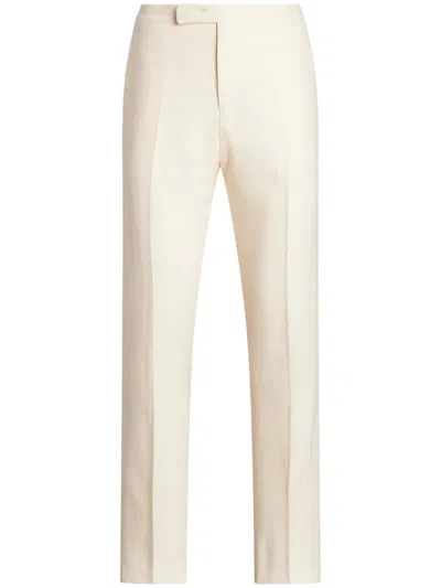 Polo Ralph Lauren Linen Trousers In Neutrals