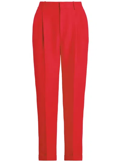 Polo Ralph Lauren Linen Trousers In Orange