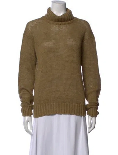 Pre-owned Polo Ralph Lauren Linen Turtleneck Sweater In Multicolor