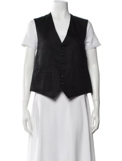 Pre-owned Polo Ralph Lauren Linen Vest In Gray