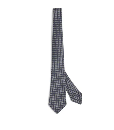 Polo Ralph Lauren Linen Vintage-dot Tie In Navy
